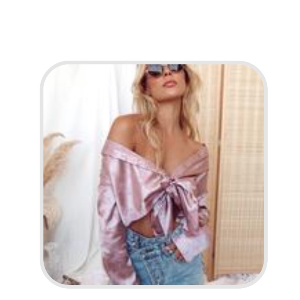 Mauve floral button down